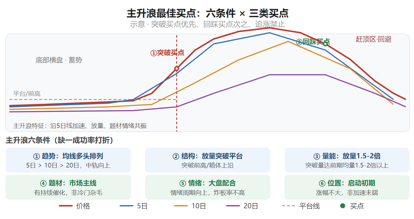 达到什么条件是主升浪最佳买点